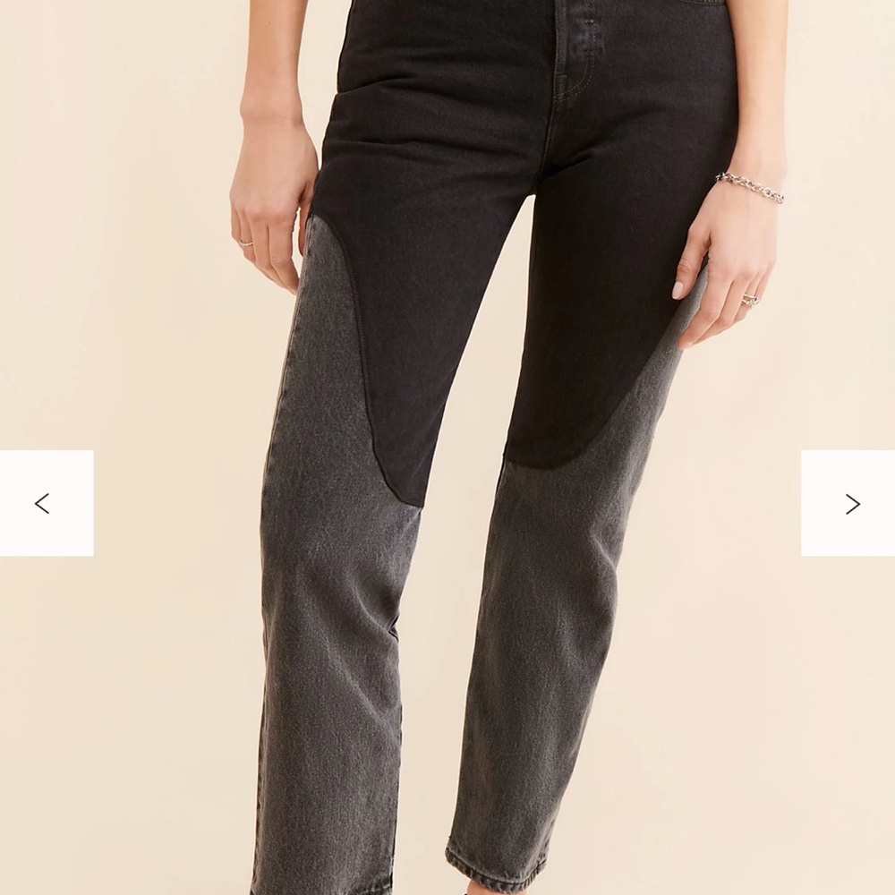 Levi's 501 Black and Gray Straight Leg Jeans